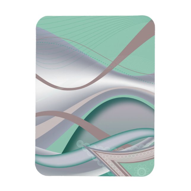 Abstract Chocolate Mint Tornado Magnet (Vertical)