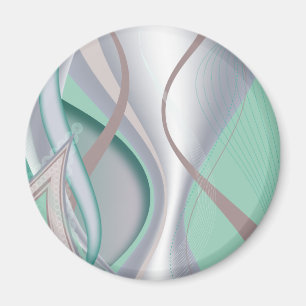 Abstract Chocolate Mint Tornado Magnet