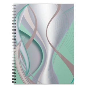 Abstract Chocolate Mint Tornado Spiral Notebook