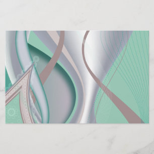 Abstract Chocolate Mint Tornado Stationery