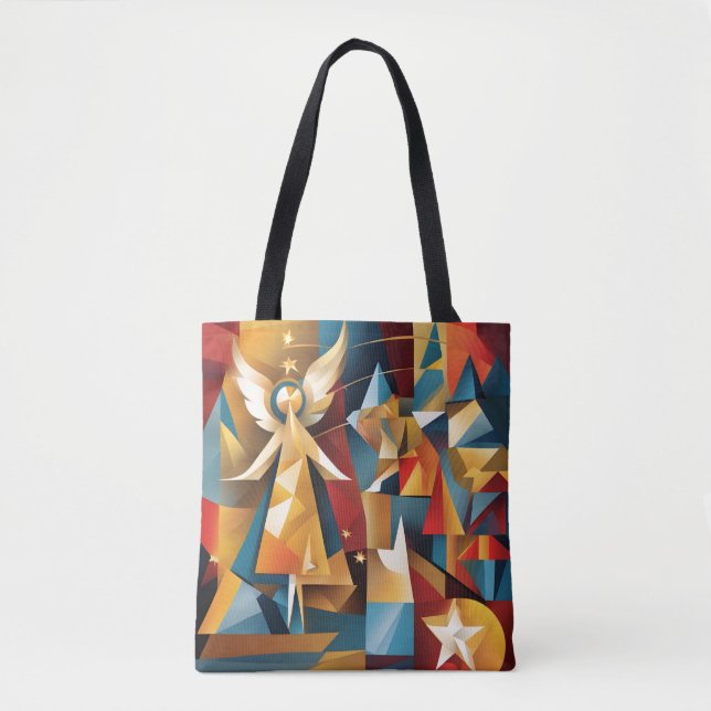 Abstract Christmas Angel Tote (Front)