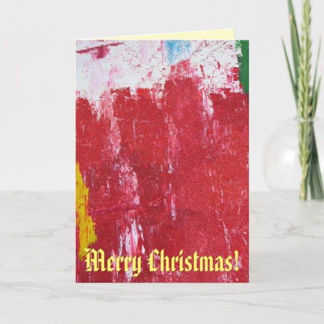 Abstract Christmas Card! Holiday Card (Front)