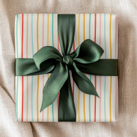 Abstract Christmas Colourful Doodle Striped Patter
