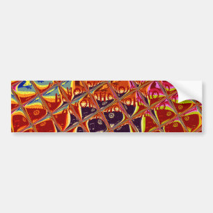 Abstract Christmas Colours Collection. Bumper Sticker