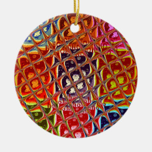 Abstract Christmas Colours Collection. Ceramic Tree Decoration