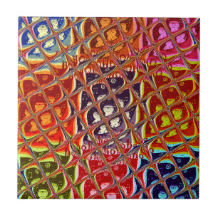 Abstract Christmas Colours Collection. Tile