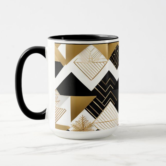 abstract christmas diamonds coffee mug (Left)