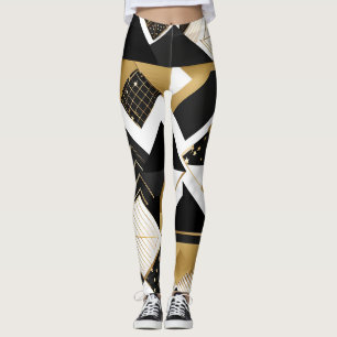 abstract christmas diamonds leggings