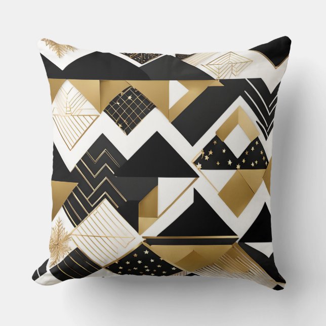 abstract christmas diamonds pillow (Front)
