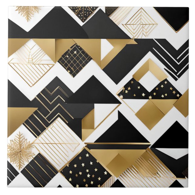 abstract christmas diamonds tile (Front)