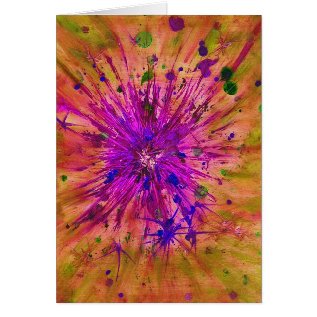 Abstract Christmas Star watercolor  (Front)