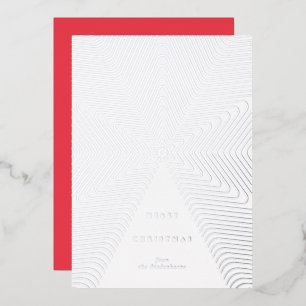 Abstract Christmas Tree Foil Christmas Card