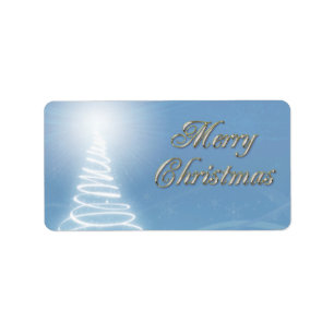 Abstract Christmas Tree Label