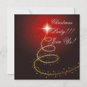 Abstract Christmas Tree Party Invitation