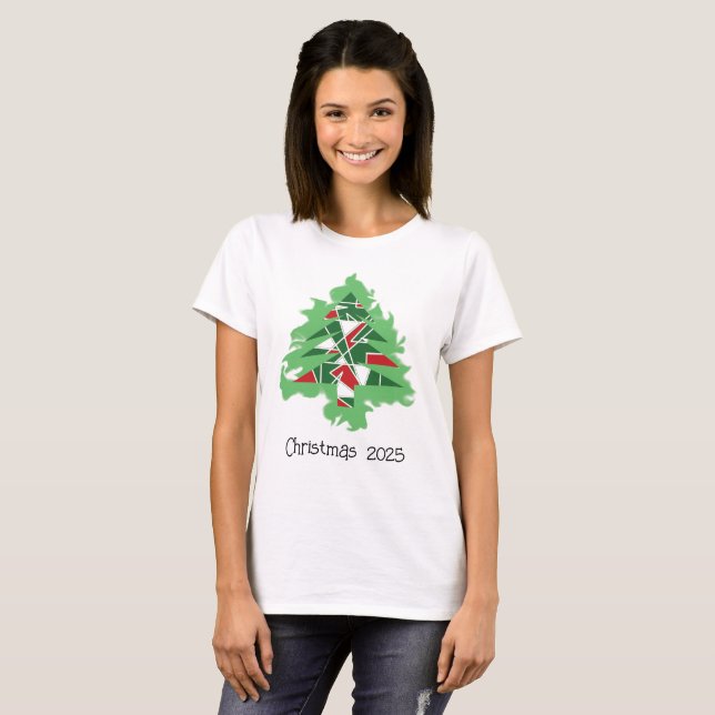 Abstract Christmas Tree T-Shirt (Front Full)