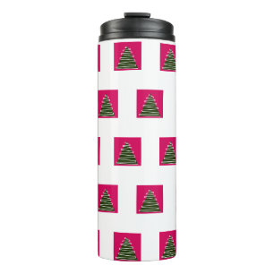 Abstract Christmas tree thermal tumbler