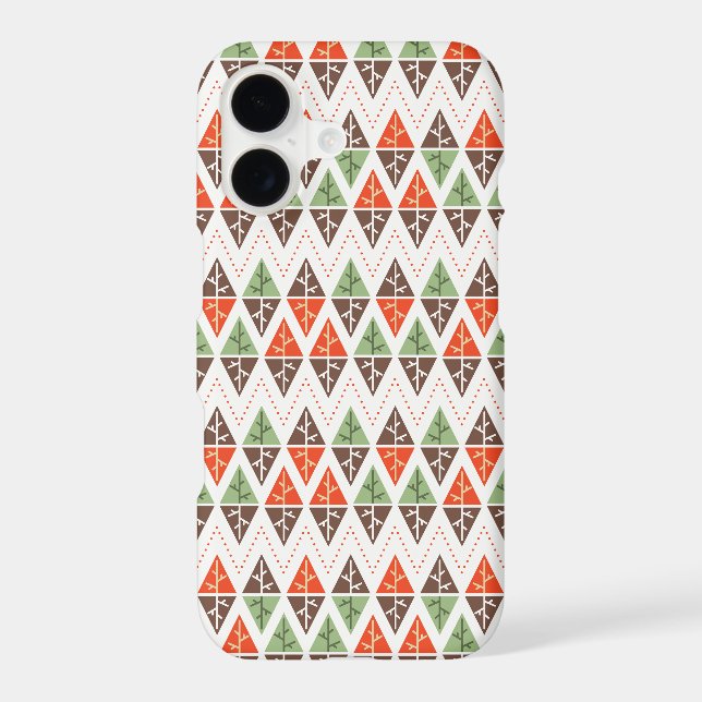 Abstract Christmas Trees Geometric Holiday Pattern (Back)