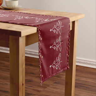 Abstract Christmas Trees Medium Table Runner