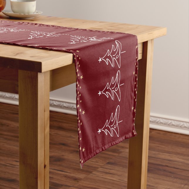 Abstract Christmas Trees Medium Table Runner (In Situ)