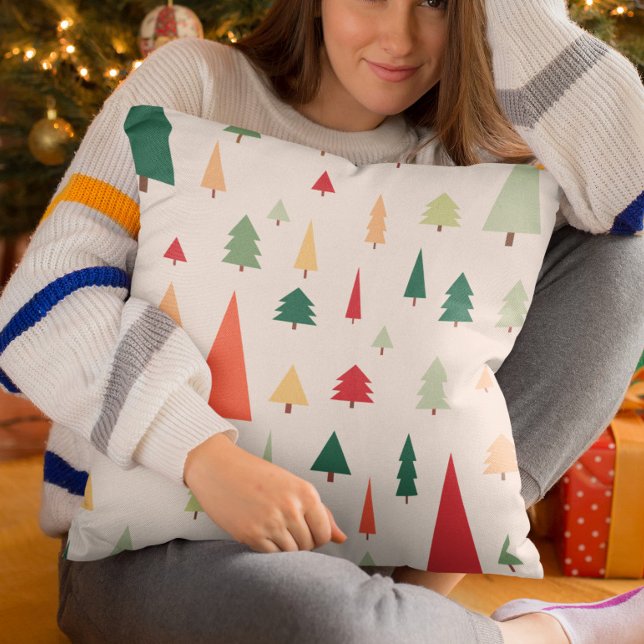 Abstract Christmas trees scandinavian pattern Cushion (Creator Uploaded)