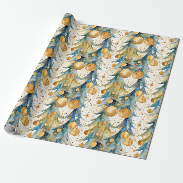 Abstract Christmas  Wrapping Paper (Unrolled)