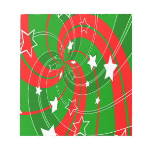 abstract christmas xmas pattern notepad