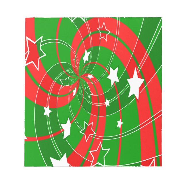 abstract christmas xmas pattern notepad (Front)