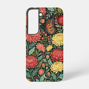 Abstract Chrysanthemum Butterfly Samsung Cases