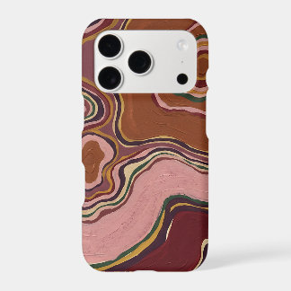 Abstract Cinnamon Plum Map iPhone Cases