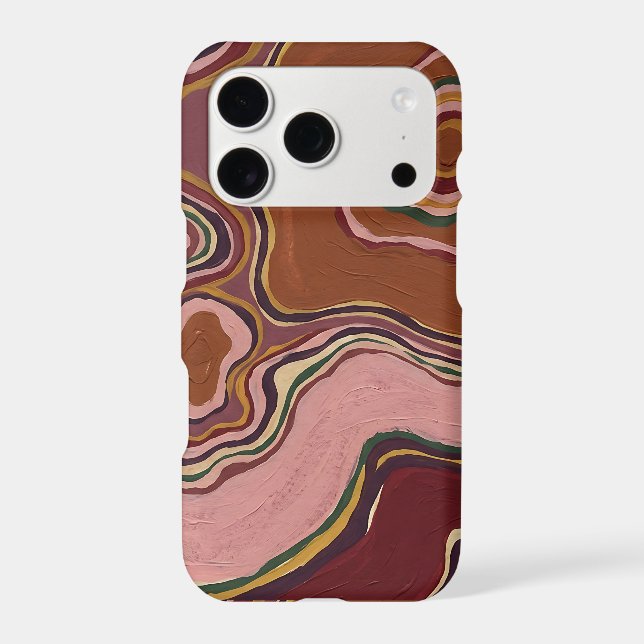 Abstract Cinnamon Plum Map iPhone Cases (Back)