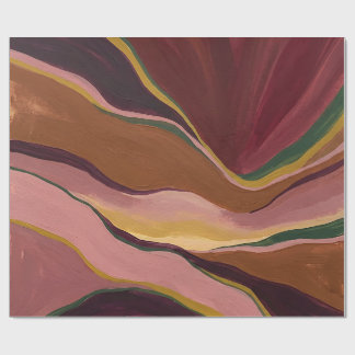Abstract Cinnamon Plum Sunset Wrapping Paper