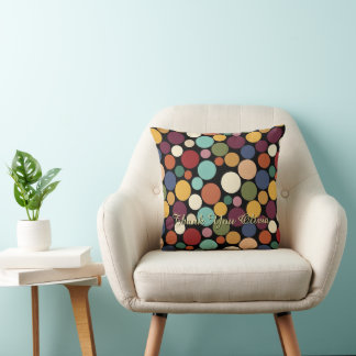 Abstract Circle Custom Message Gift Throw Pillow