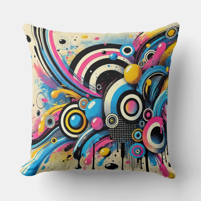 🎨 Abstract Circle Motion For Modern Home Decor 🎨 Cushion (Front)