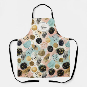 Abstract Circle Pattern -with Glitter & Speckles 2 Apron