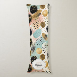 Abstract Circle Pattern -with Glitter & Speckles 2 Body Cushion