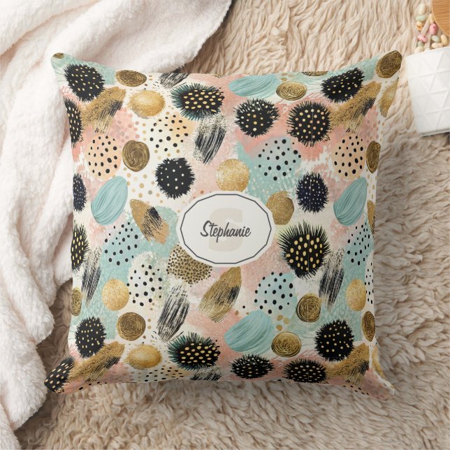 Abstract Circle Pattern -with Glitter & Speckles 2 Cushion (Blanket)