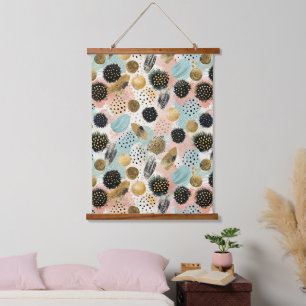 Abstract Circle Pattern -with Glitter & Speckles 2 Hanging Tapestry