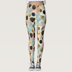 Abstract Circle Pattern -with Glitter & Speckles 2 Leggings