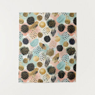Abstract Circle Pattern -with Glitter & Speckles 2 Tapestry
