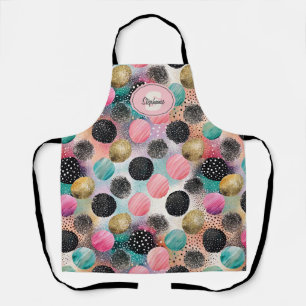 Abstract Circle Pattern -with Glitter & Speckles Apron