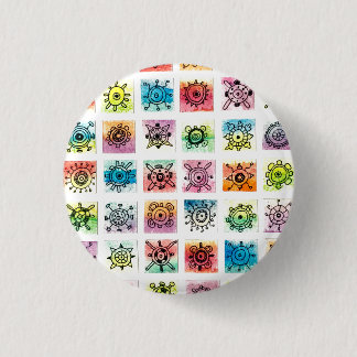 Abstract Circle Shapes Designs Illustration 3 Cm Round Badge