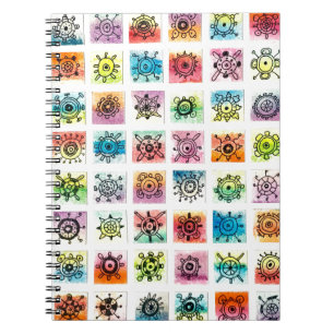 Abstract Circle Shapes Designs Illustration Notebook