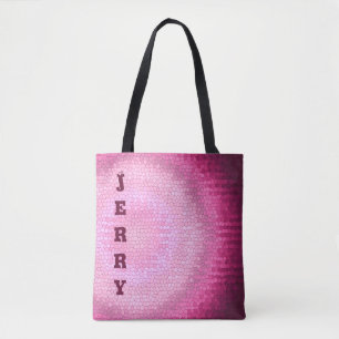 Abstract circle vitrage pink texture.Name. Tote Bag
