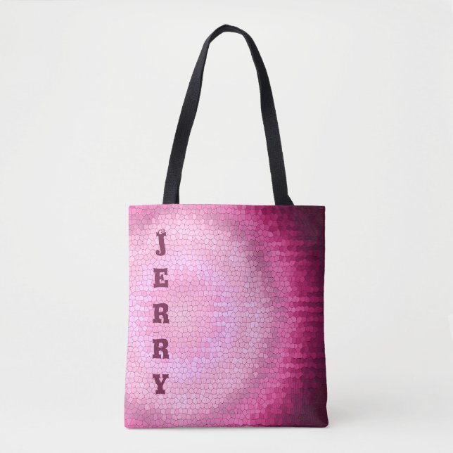 Abstract circle vitrage pink texture.Name. Tote Bag (Front)
