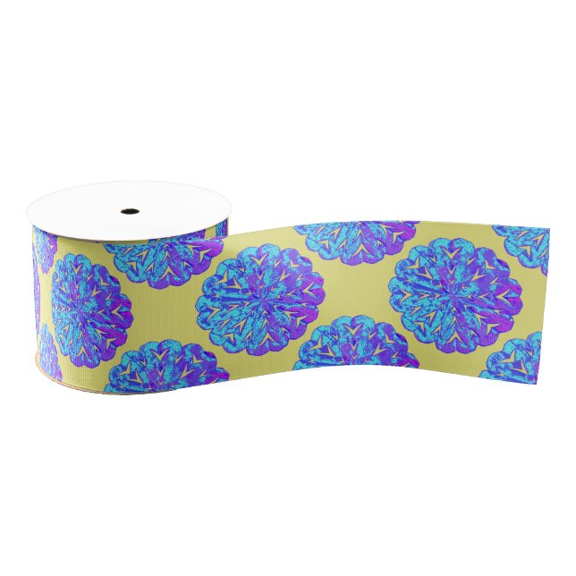 ABSTRACT CIRCLE WYCINANKI GROSGRAIN RIBBON (Spool)