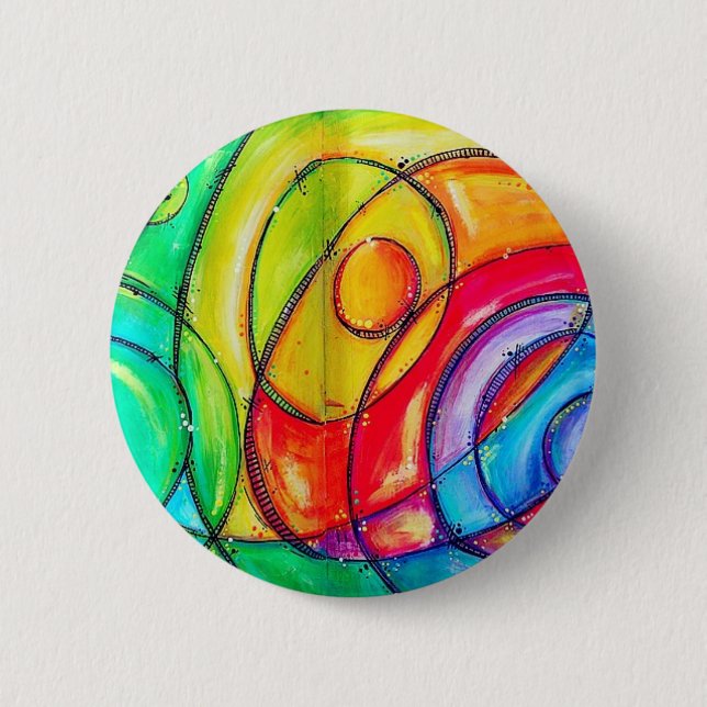 Abstract Circles 6 Cm Round Badge (Front)