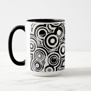 abstract circles coffee mug