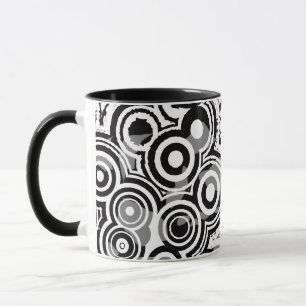 abstract circles coffee mug