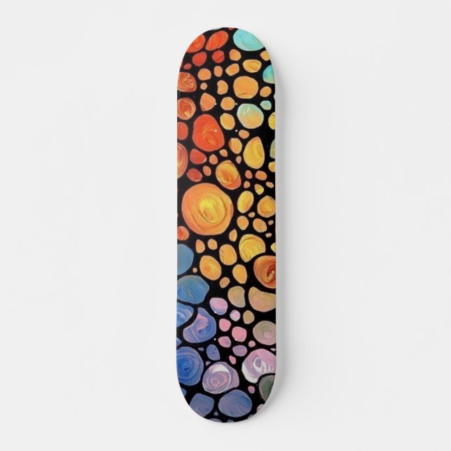 abstract circles deck skateboard (Front)