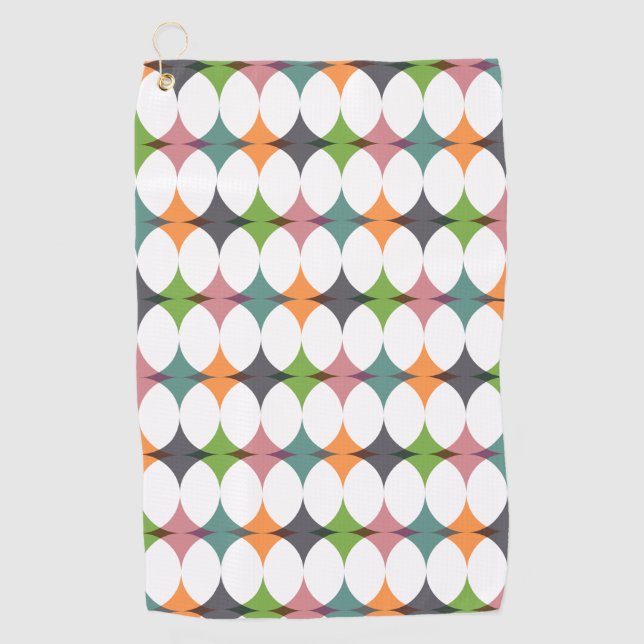 Abstract Circles Golf Towel (Front)
